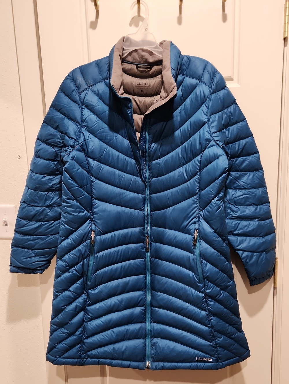 L.L. Bean Teal Blue Women's Quilted Packable Puffer Coat